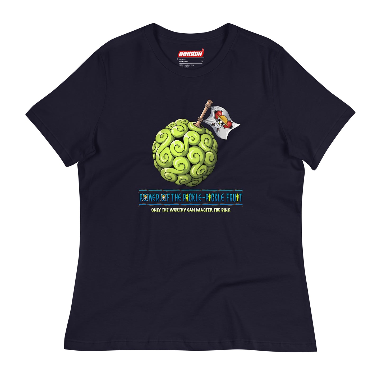 Anime-Inspired Pickleball T-shirt for Women - Devil Fruit One Piece Design - Relaxed Fit Cotton Crew Neck Tee - Pre-Shrunk