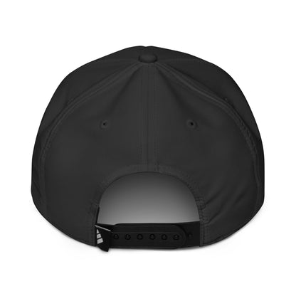Back view of black Adidas® Pickleball Performance Cap with adjustable strap