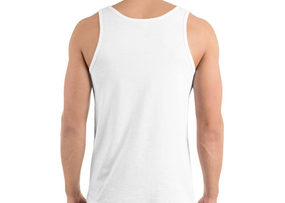 Back view of white Got Pickleball? tank top from OOKAMI SPORTS.