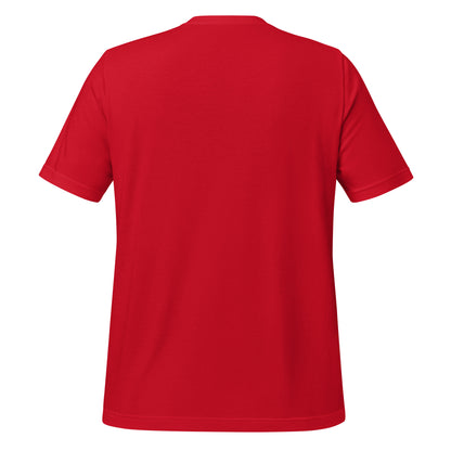 Back view of the Pickleball Smash Wolf T-Shirt in red.