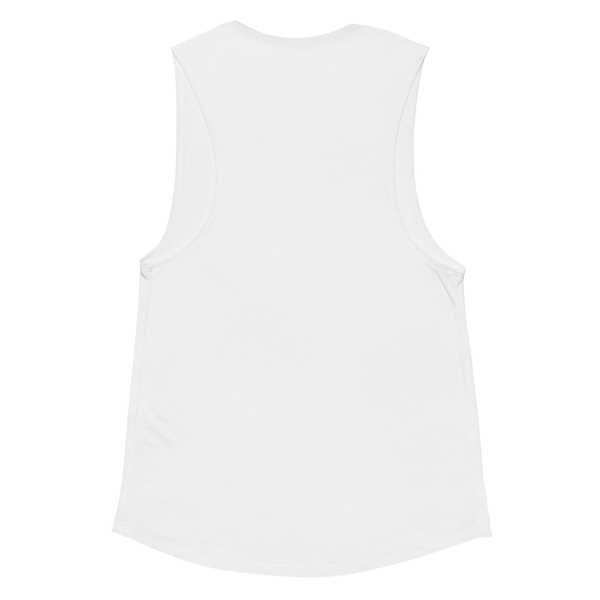 Back view of Women's Muscle Tank - Pickleball Princess in white
