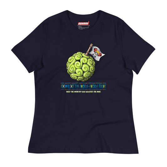 Anime-Inspired Pickleball T-shirt for Women - Devil Fruit One Piece Design - Relaxed Fit Cotton Crew Neck Tee - Pre-Shrunk