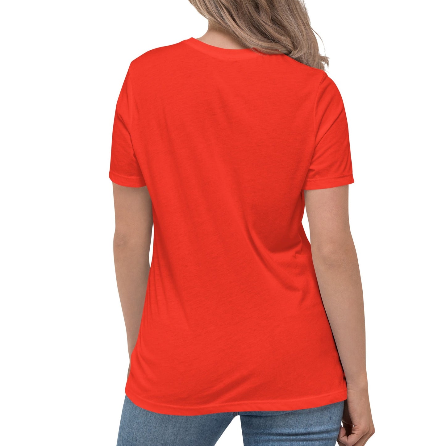 Back view of a Poppy Women's Relaxed T-Shirt.